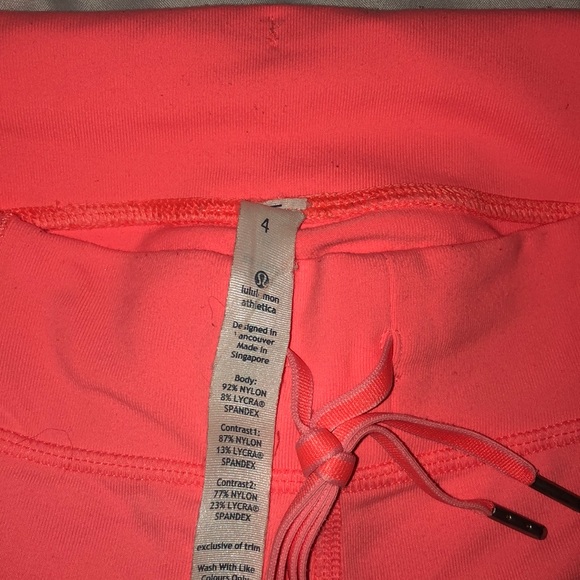 Pink and Black Lululemom Capris🦋 - Picture 2 of 5